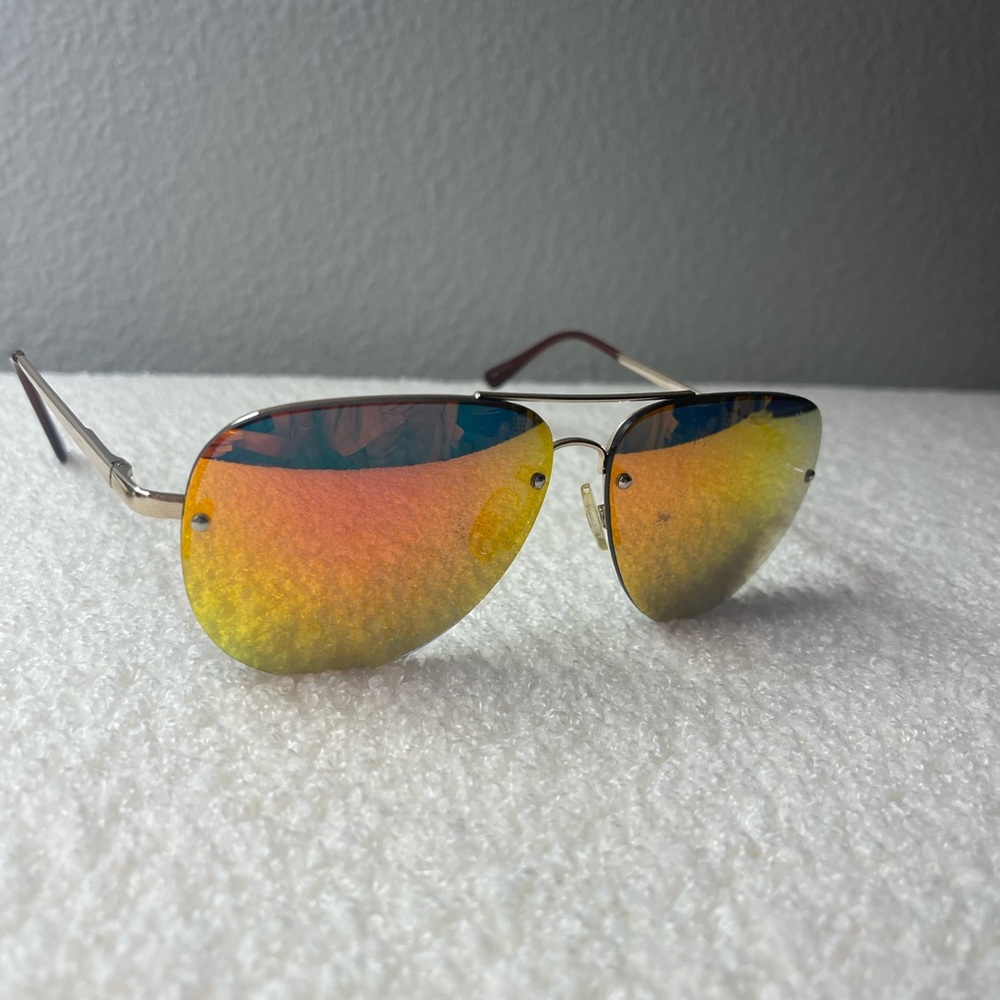 Orange Reflective Sunglasses